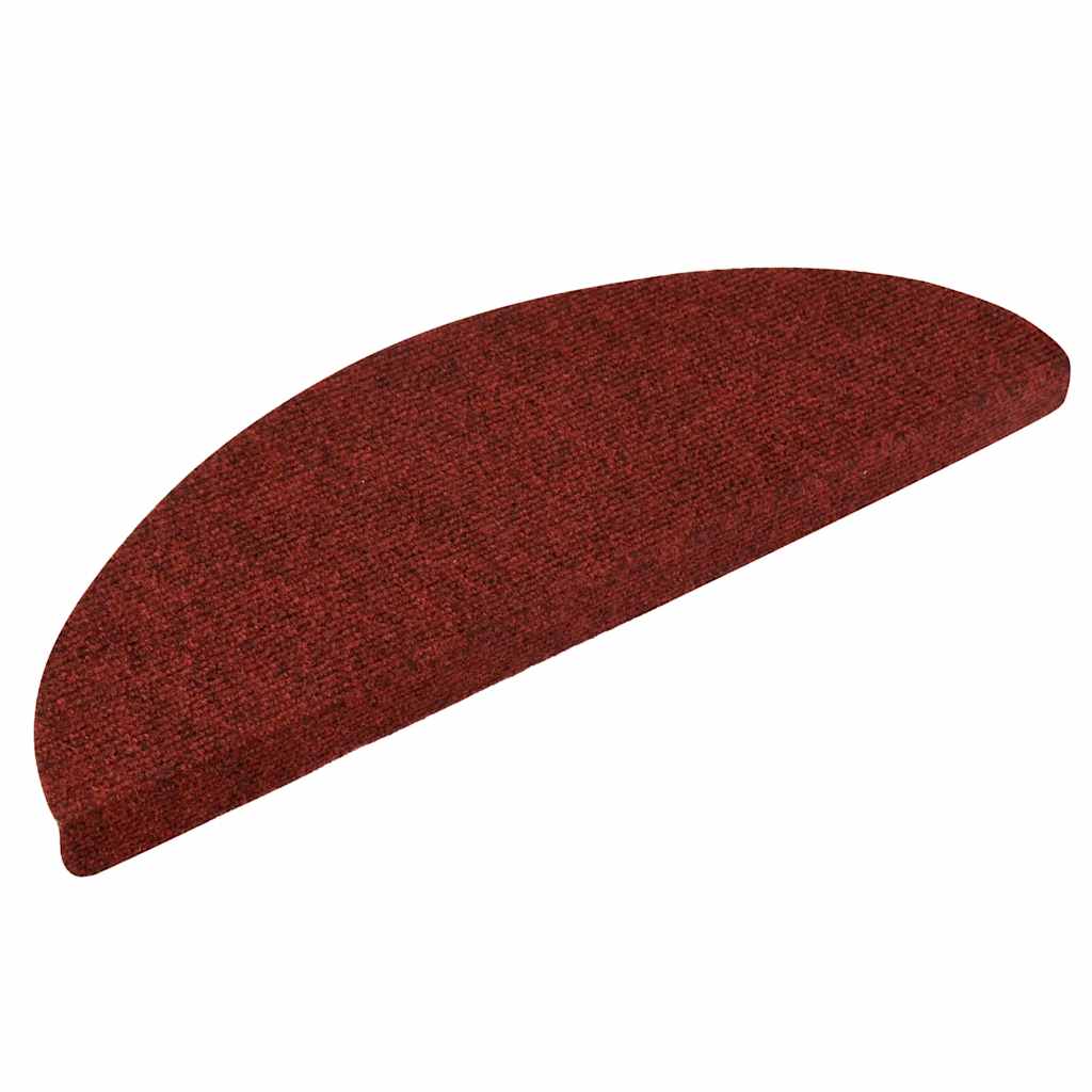 Vidaxl trapmatten zelfklevend 10 st 56x17x3 cm naaldvilt rood