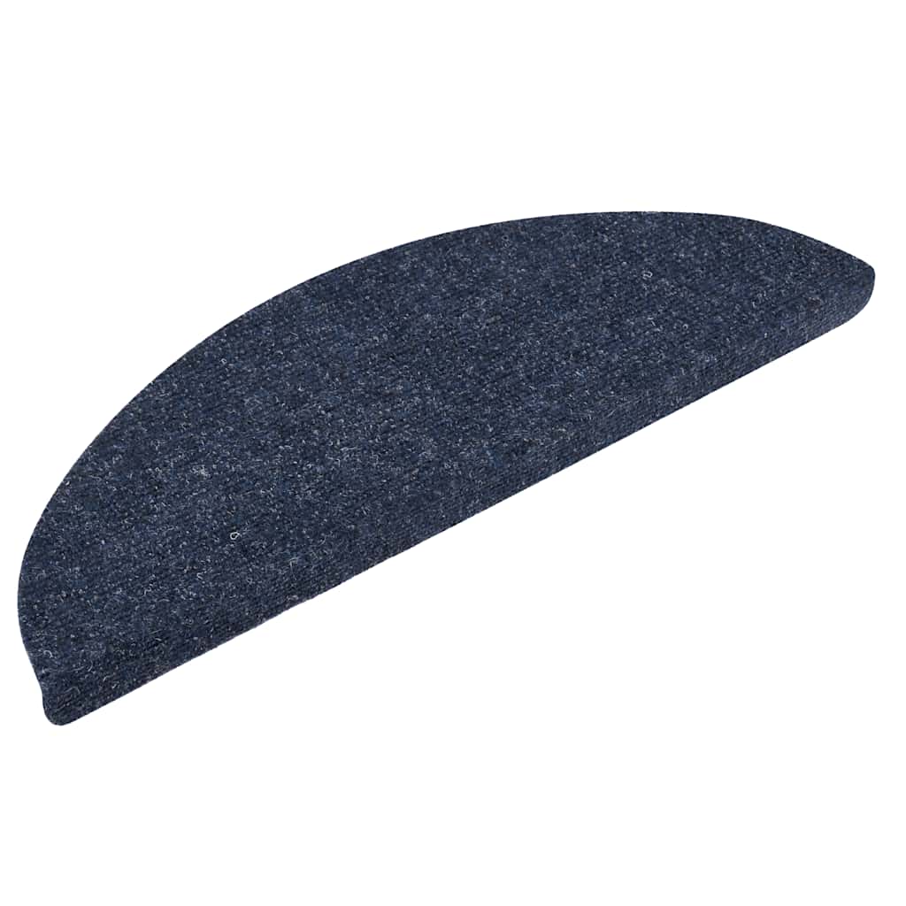 Vidaxl trapmatten zelfklevend 5 st 56x17x3 cm naaldvilt blauw