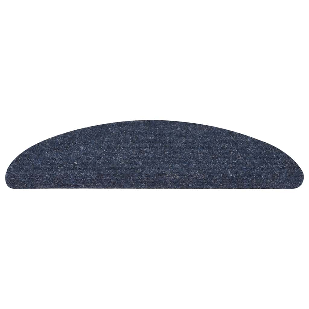 Vidaxl trapmatten zelfklevend 5 st 56x17x3 cm naaldvilt blauw