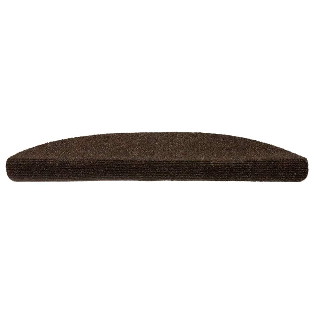 Vidaxl trapmatten zelfklevend 10 stuks 56x17x3 cm bruin halfrond