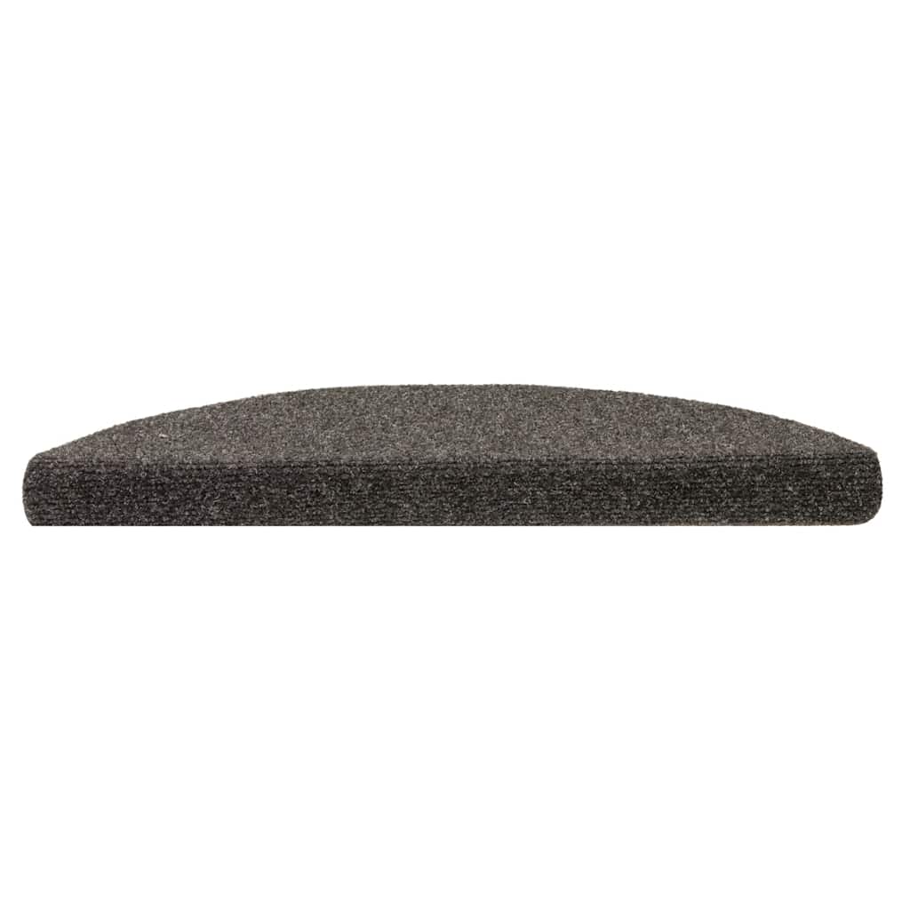Vidaxl trapmatten zelfklevend 5 stuks 56x17x3 cm antraciet halfrond
