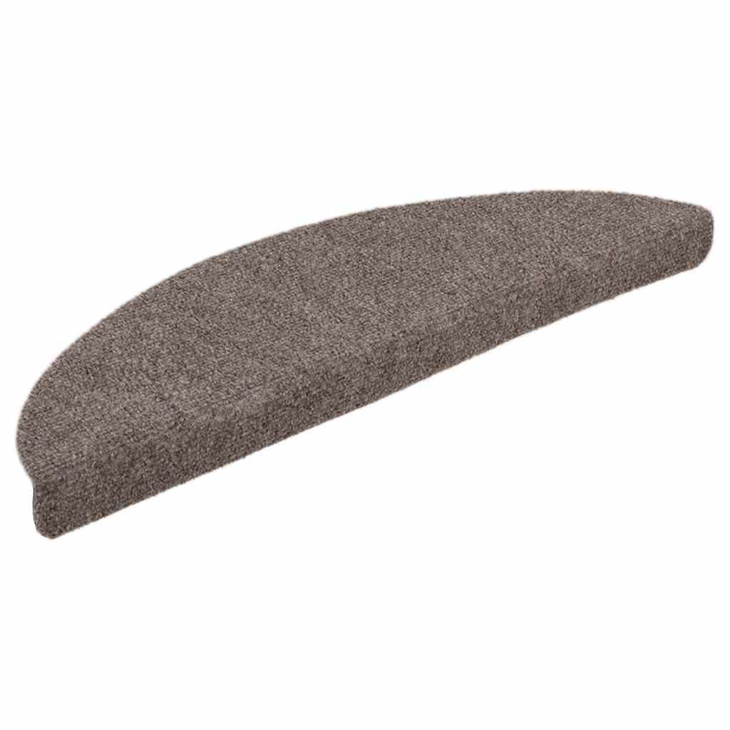 Vidaxl trapmatten zelfklevend 5 st 56x17x3 cm naaldvilt crèmekleurig