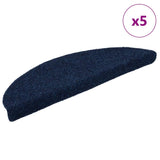 Vidaxl trapmatten zelfklevend 5 st 56x17x3 cm naaldvilt marineblauw