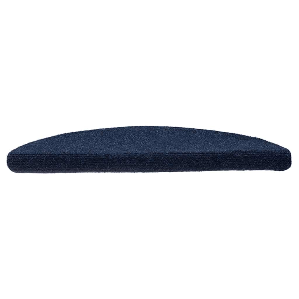 Vidaxl trapmatten zelfklevend 5 stuks 56x17x3 cm marineblauw halfrond