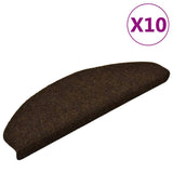 Vidaxl trapmatten zelfklevend 10 st 65x21x4 cm naaldvilt bruin