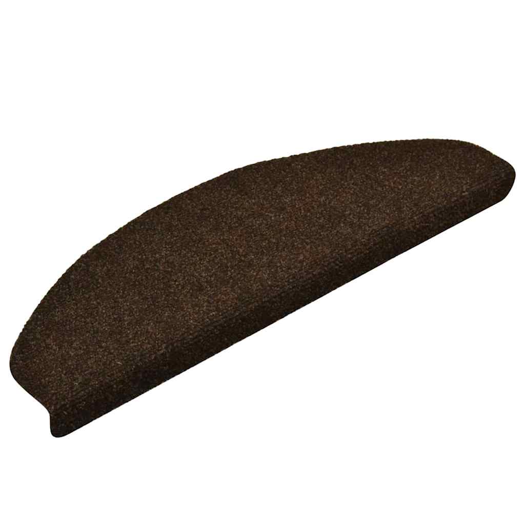 Vidaxl trapmatten zelfklevend 10 st 65x21x4 cm naaldvilt bruin