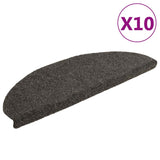 Vidaxl trapmatten zelfklevend 10 st 65x21x4 cm antraciet halfrond groot