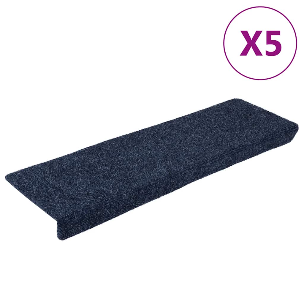 Vidaxl trapmatten zelfklevend 5 stuks 65x21x4 cm antraciet rechthoekige rand