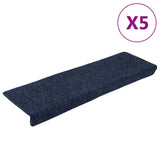 Vidaxl trapmatten zelfklevend 5 stuks 65x21x4 cm antraciet rechthoekige rand