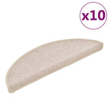 Vidaxl trapmatten 10 st 56x17x3 cm taupe halfrond
