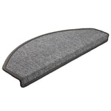 Vidaxl trapmatten 10 st 65x24x4 cm donkergrijs halfrond groot
