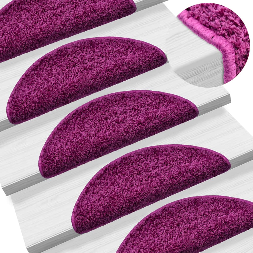 Vidaxl trapmatten 10 st 56x17x3 cm violet halfrond