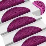 Vidaxl trapmatten 10 st 56x17x3 cm violet halfrond