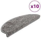 Vidaxl trapmatten 10 st 65x21x4 cm grijs halfrond groot