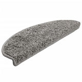 Vidaxl trapmatten 10 st 65x21x4 cm grijs halfrond groot