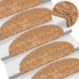 Vidaxl trapmatten 10 st 65x21x4 cm beige halfrond groot