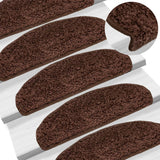 Vidaxl trapmatten 10 st 65x21x4 cm bruin halfrond groot