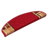 Vidaxl trapmatten zelfklevend 5 st 65x21x4 cm rood