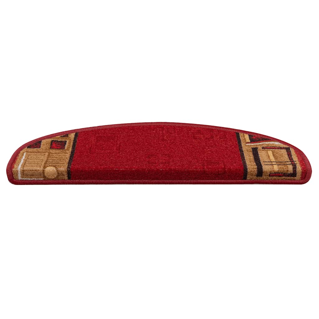 Vidaxl trapmatten zelfklevend 10 st 65x21x4 cm rood