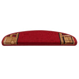 Vidaxl trapmatten zelfklevend 10 st 65x21x4 cm rood