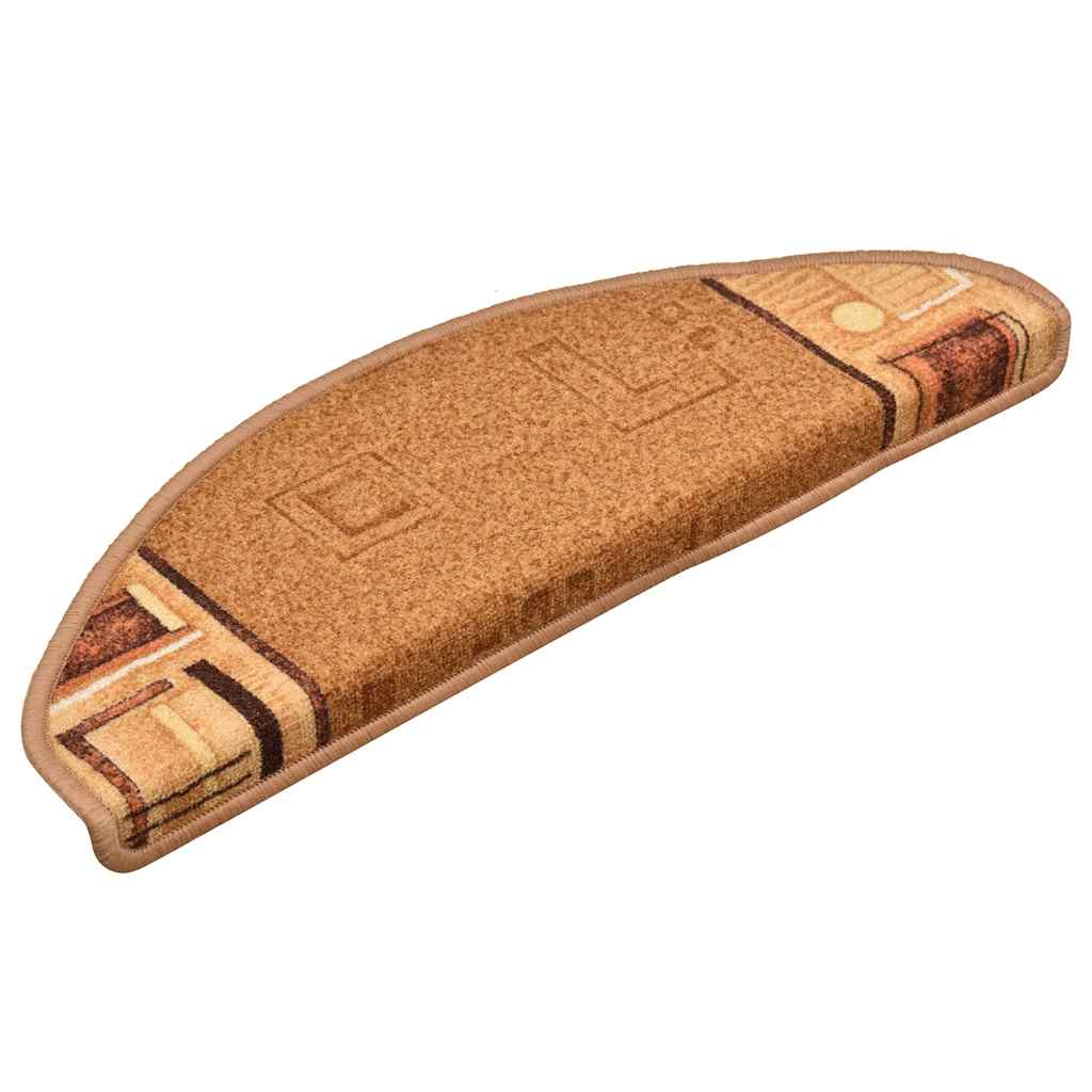 Vidaxl trapmatten zelfklevend 10 st 65x21x4 cm beige