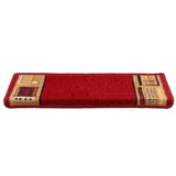 Vidaxl trapmatten zelfklevend 5 st 65x21x4 cm rood
