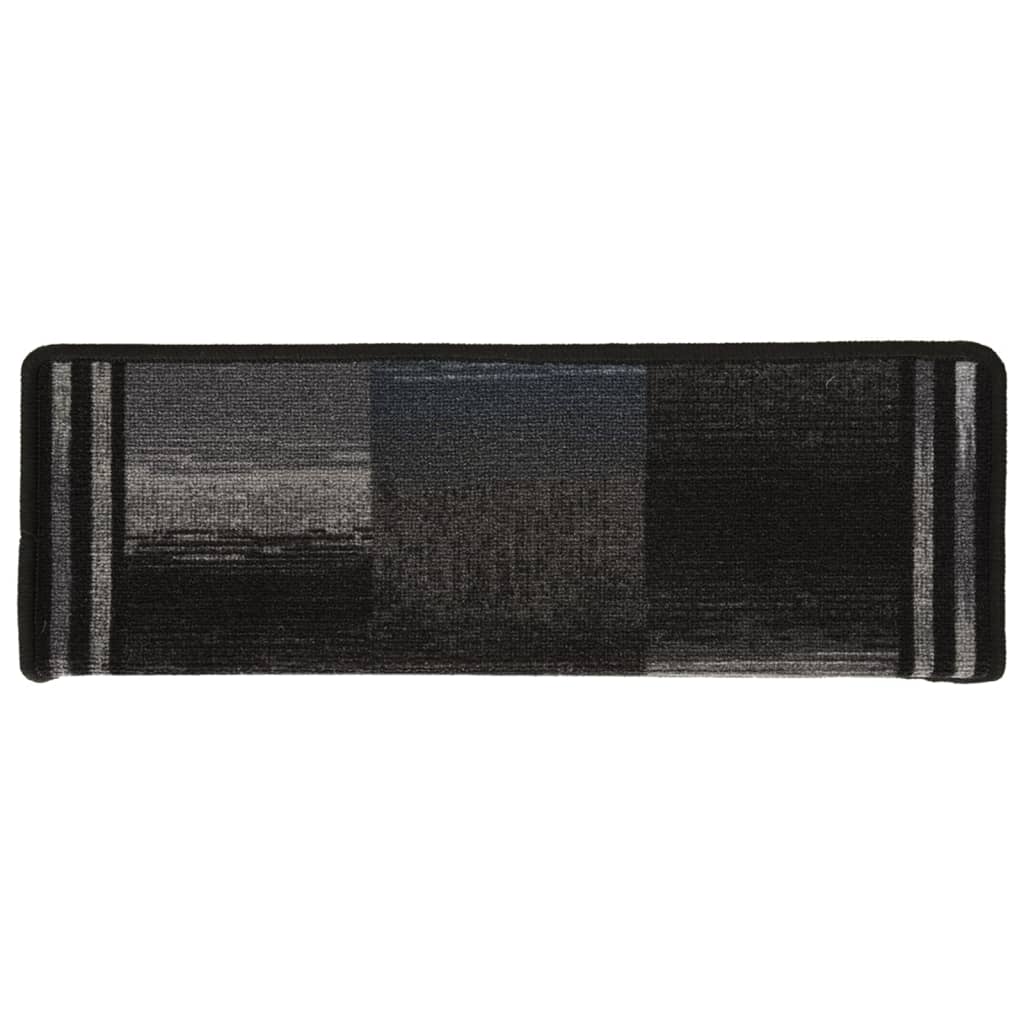 Vidaxl trapmatten zelfklevend 5 st 65x21x4 cm zwart en grijs
