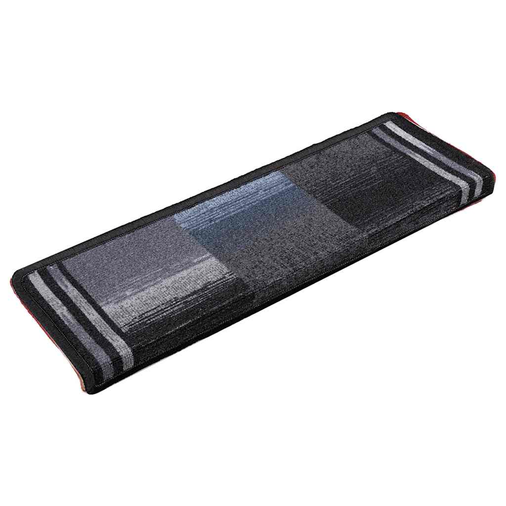 Vidaxl trapmatten zelfklevend 10 st 65x21x4 cm zwart en grijs