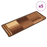 Vidaxl trapmatten zelfklevend 5 st 65x21x4 cm bruin