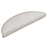 Vidaxl trapmatten zelfklevend 15 st sisal-look 56x17x3 cm platinakleur