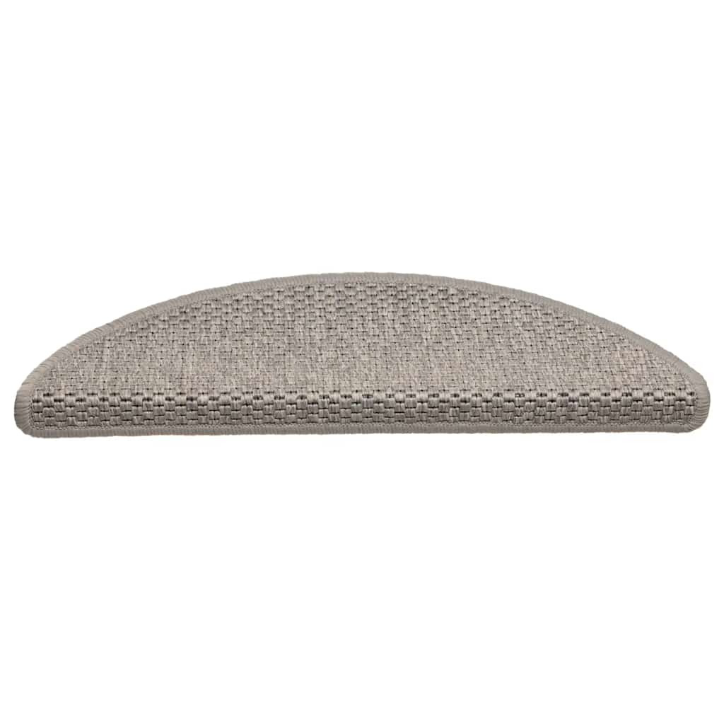 Vidaxl trapmatten zelfklevend 15 st sisal-look 56x17x3cm zilverkleurig