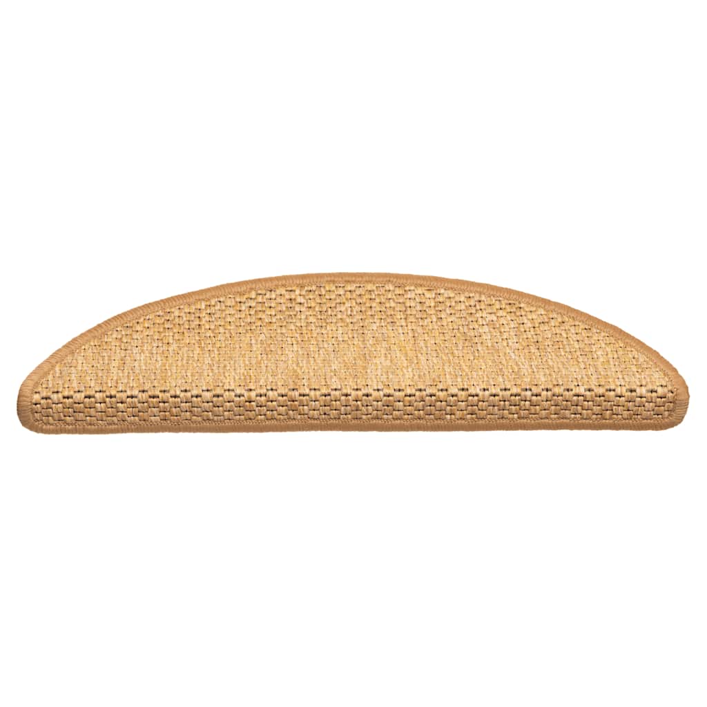 Vidaxl trapmatten zelfklevend 15 st sisal-look 56x17x3 cm sisalkleurig