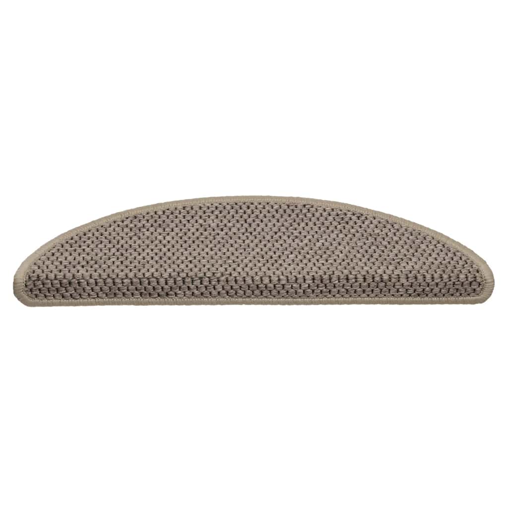 Vidaxl trapmatten zelfklevend 15 st sisal-look 56x17x3 cm donkerbeige