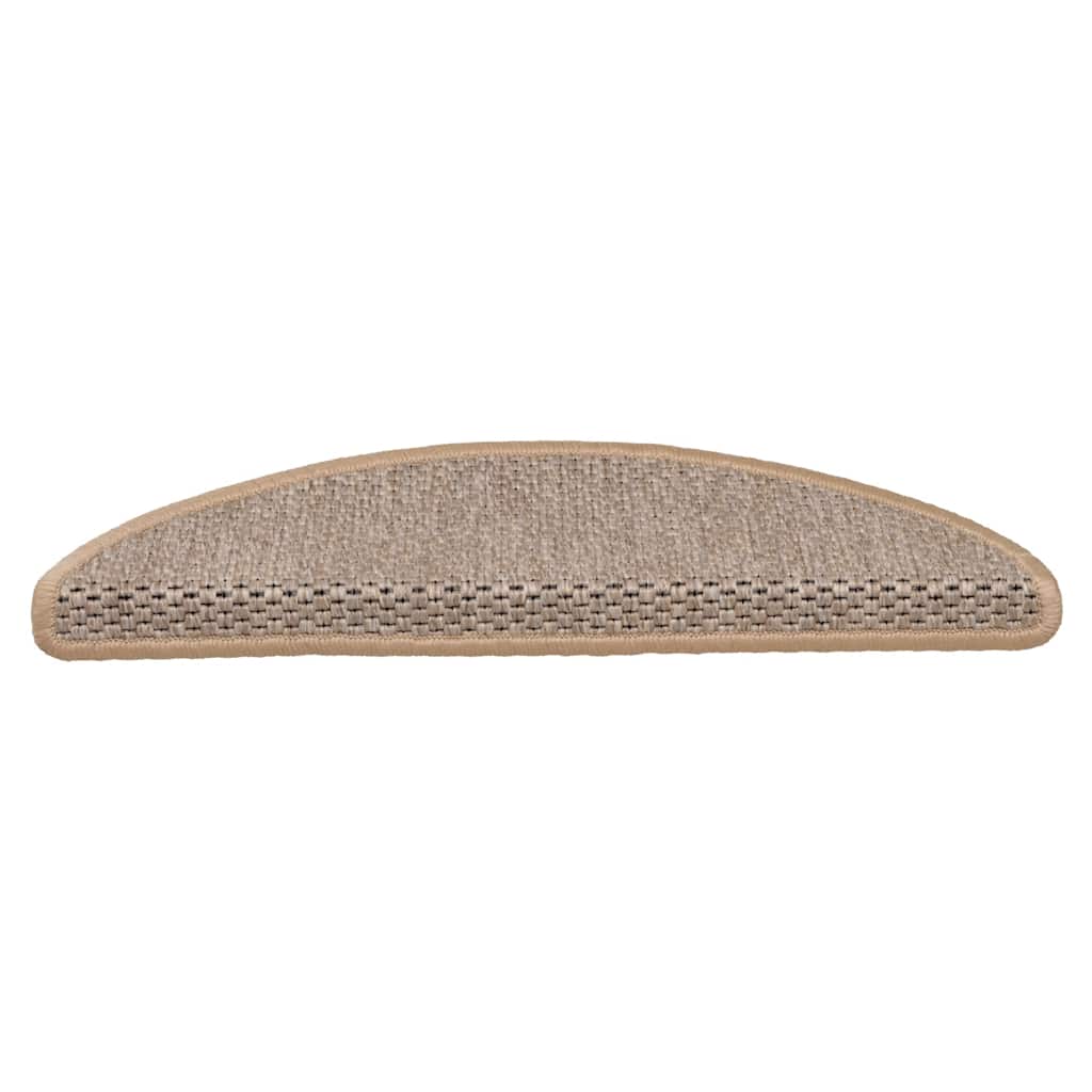 Vidaxl trapmatten zelfklevend 15 st sisal-look 56x17x3 cm lichtbeige