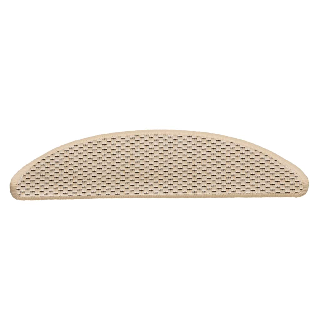 Vidaxl trapmatten zelfklevend 15 st sisal-look 56x17x3 cm berber
