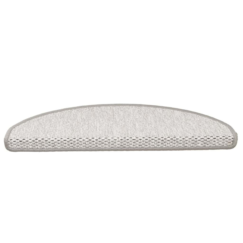 Vidaxl trapmatten zelfklevend 15 st sisal-look 65x21x4 cm platinakleur