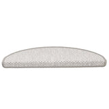 Vidaxl trapmatten zelfklevend 15 st sisal-look 65x21x4 cm platinakleur