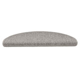 Vidaxl trapmatten zelfklevend 15 st sisal-look 65x21x4cm zilverkleurig