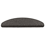 Vidaxl trapmatten zelfklevend 15st sisal-look 65x21x4cm antracietkleur