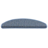 Vidaxl trapmatten zelfklevend 15 st sisal-look 65x21x4 cm blauw