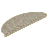 Vidaxl trapmatten zelfklevend 15 st sisal-look 65x21x4 cm lichtgroen