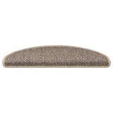 Vidaxl trapmatten zelfklevend 15 st sisal-look 65x21x4 cm donkerbeige