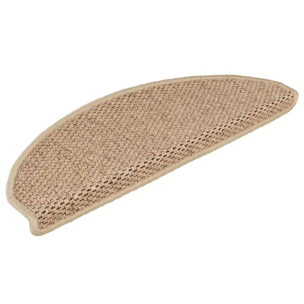 Vidaxl trapmatten zelfklevend 15 st sisal-look 65x21x4 cm zandkleurig