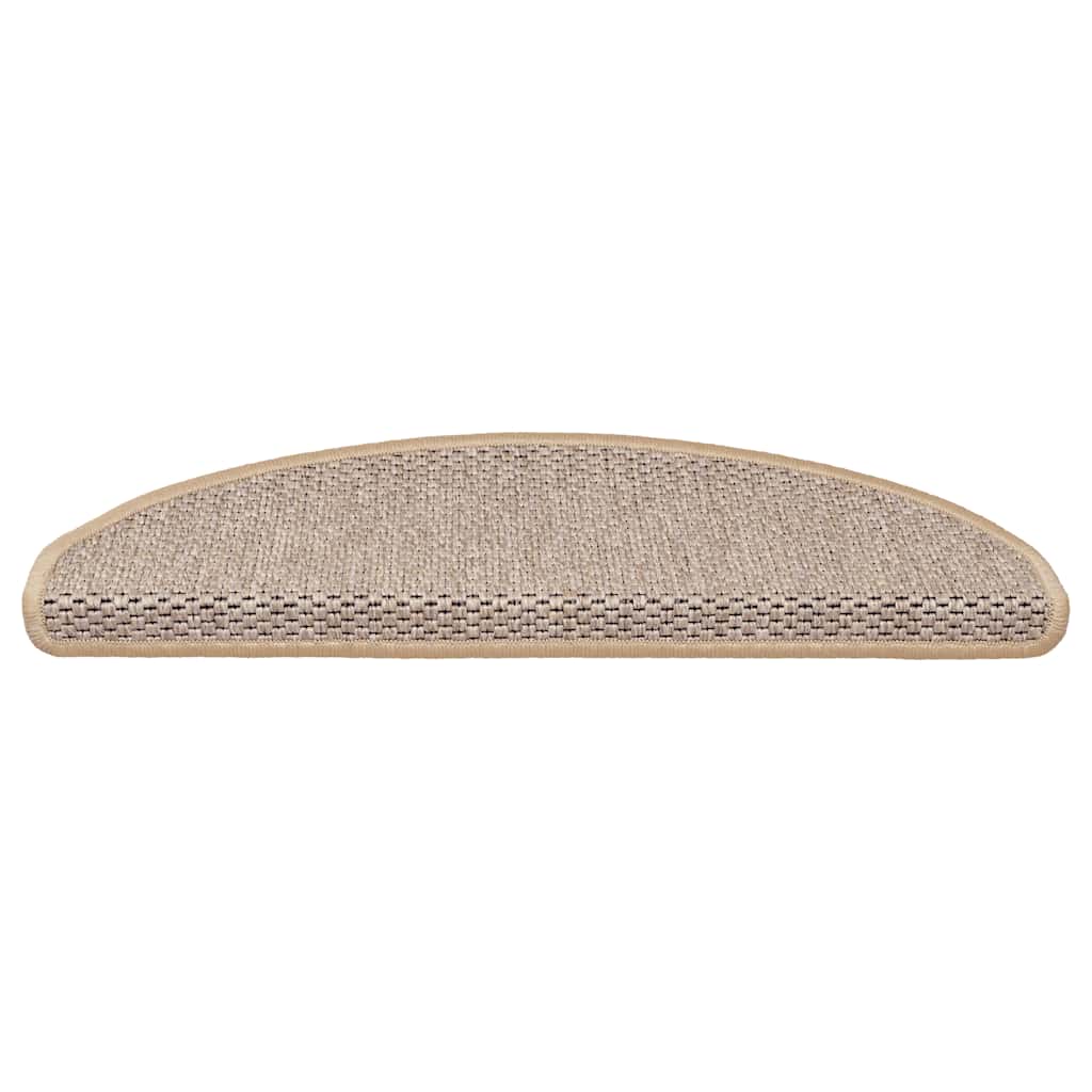 Vidaxl trapmatten zelfklevend 15 st sisal-look 65x21x4 cm lichtbeige