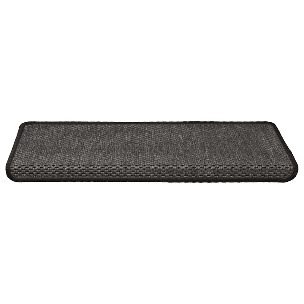 Vidaxl trapmatten zelfklevend 15st sisal-look 65x21x4cm antracietkleur