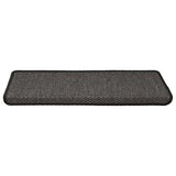 Vidaxl trapmatten zelfklevend 15st sisal-look 65x21x4cm antracietkleur