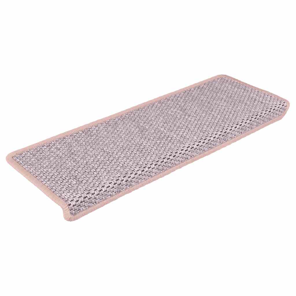 Vidaxl trapmatten zelfklevend 15 st sisal-look 65x21x4 cm roze