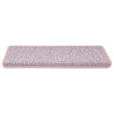 Vidaxl trapmatten zelfklevend 15 st sisal-look 65x21x4 cm roze