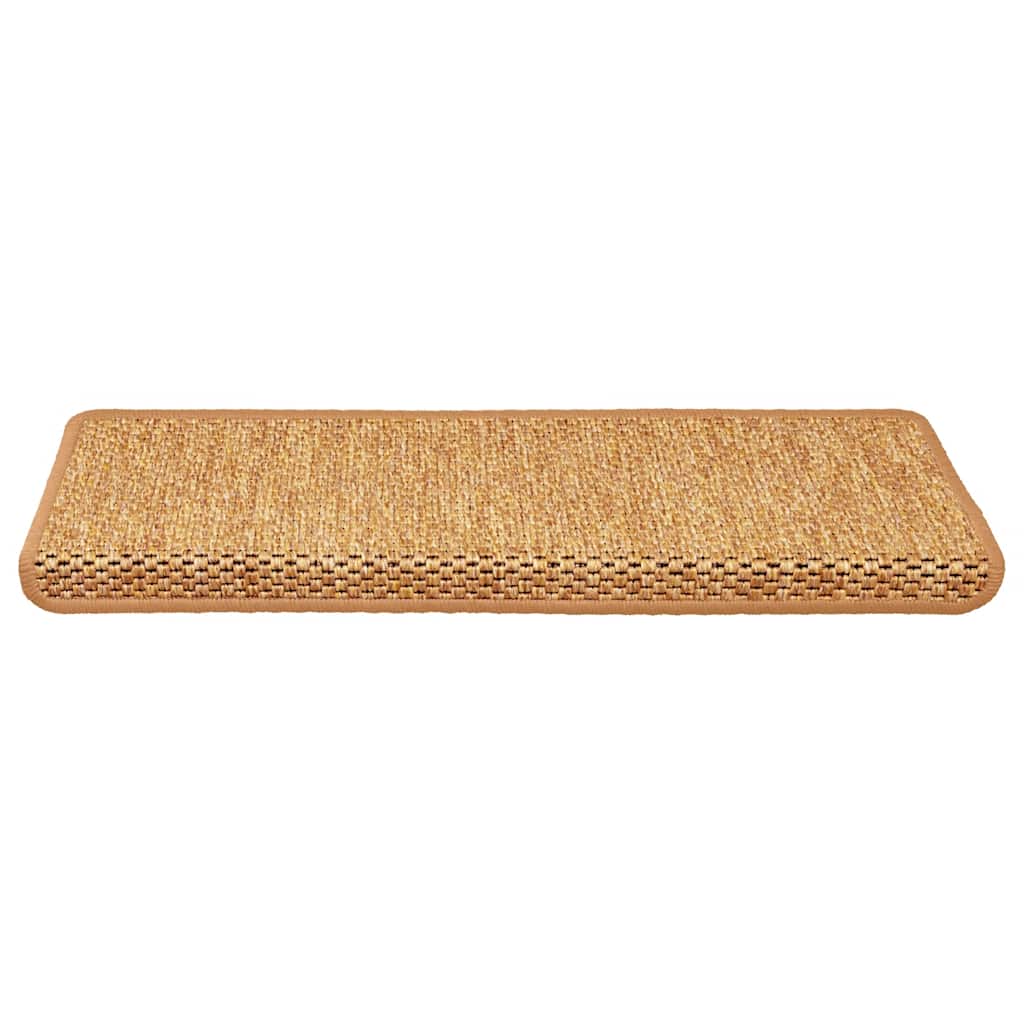 Vidaxl trapmatten zelfklevend 15 st sisal-look 65x21x4 cm oranje