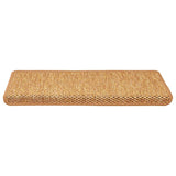 Vidaxl trapmatten zelfklevend 15 st sisal-look 65x21x4 cm oranje
